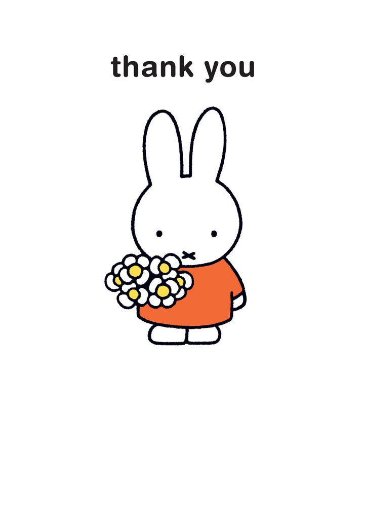 Greeting Card: Miffy - Thank you Flower - Tales for Tadpoles