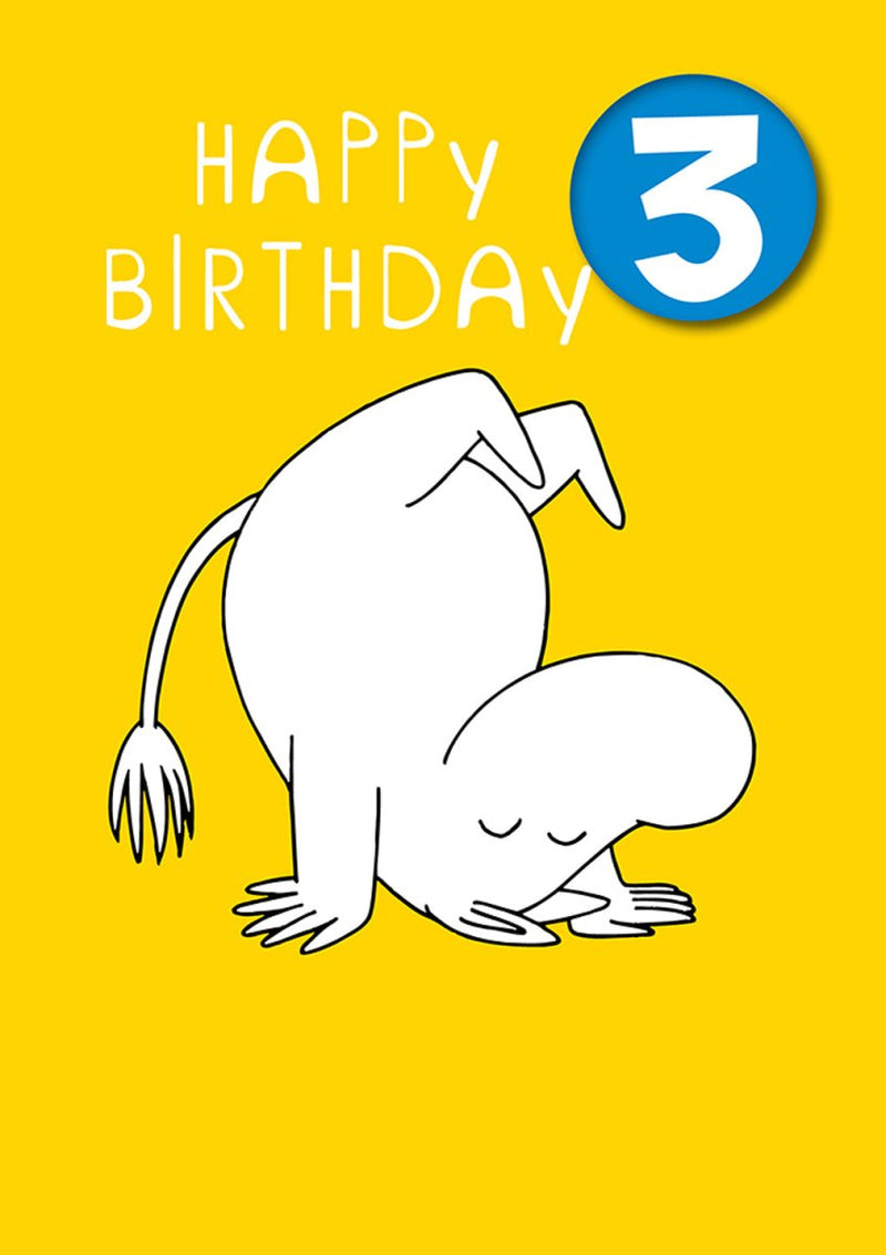 Greeting Card: Moomin - Happy Birthday Age 3 Badge - Tales for Tadpoles