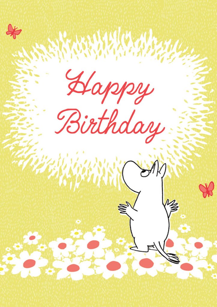 Greeting Card: Moomin - Happy Birthday Flowers - Tales for Tadpoles
