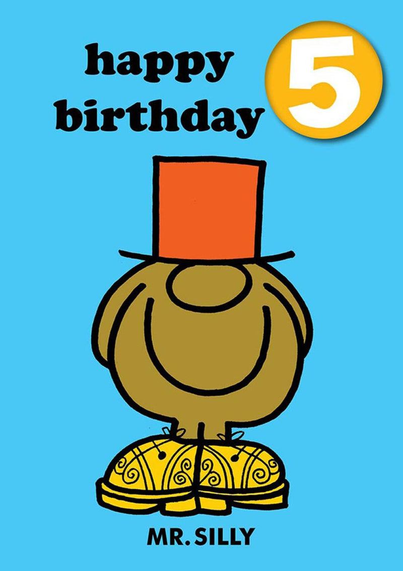 Greeting Card: Mr. Men and Little Miss - Mr. Silly Age 5 Badge - Tales for Tadpoles