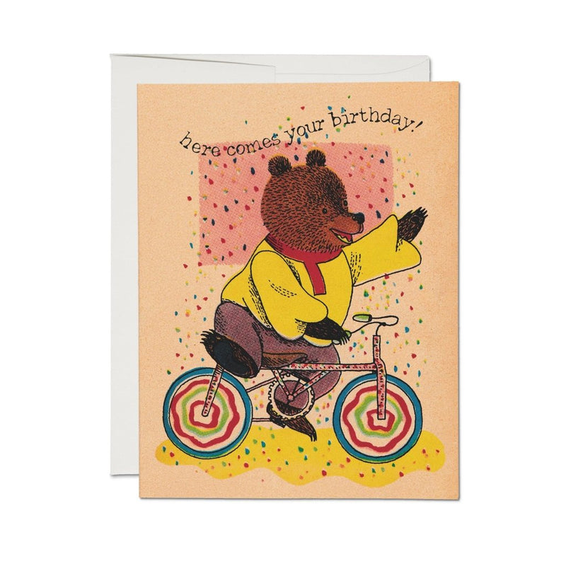Greeting Card: Richard Scarry, Cycling Bear - Tales for Tadpoles