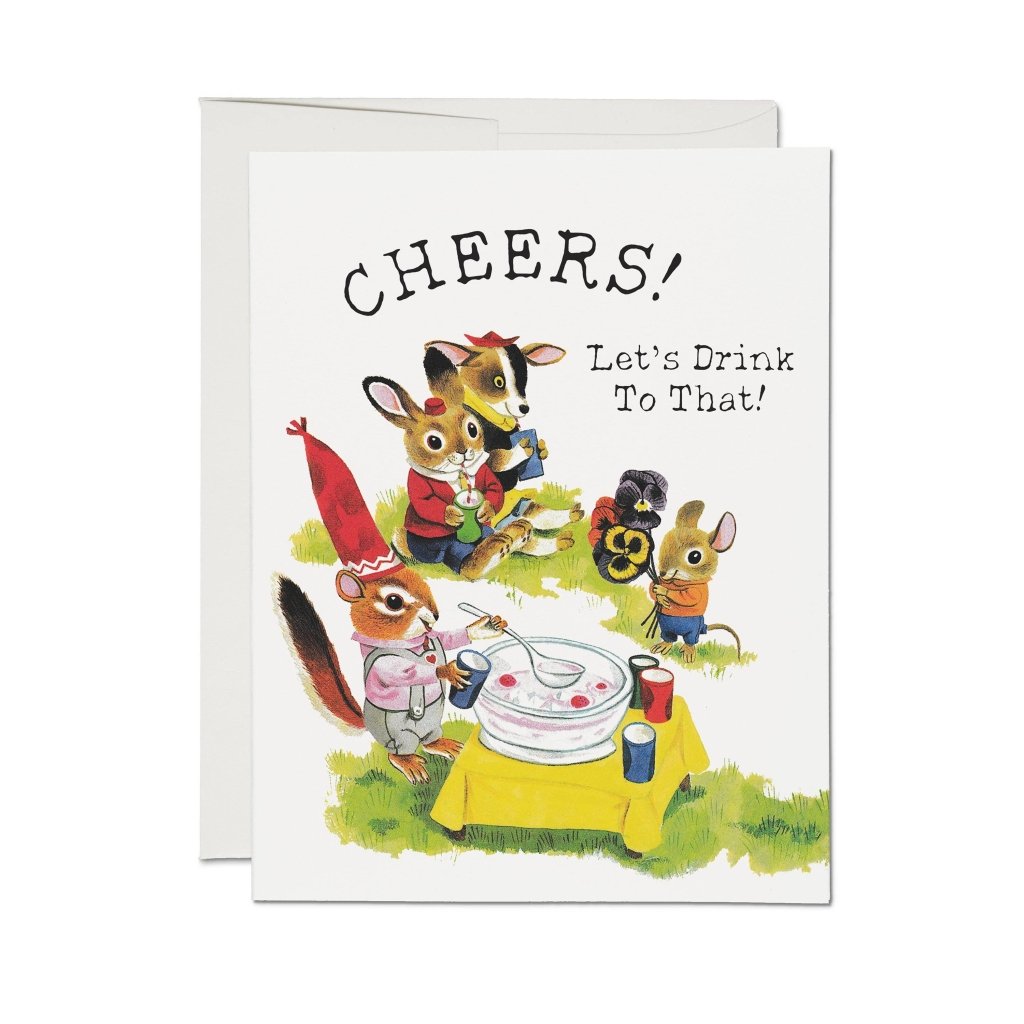 Greeting Card: Richard Scarry, Let's Drink to That - Tales for Tadpoles