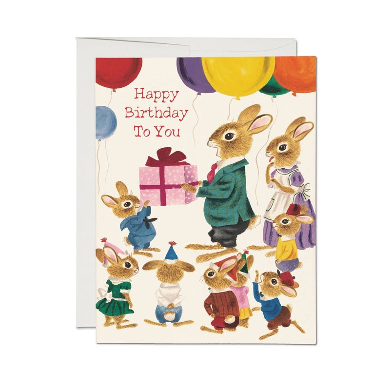 Greeting Card: Richard Scarry, Rabbit Party - Tales for Tadpoles