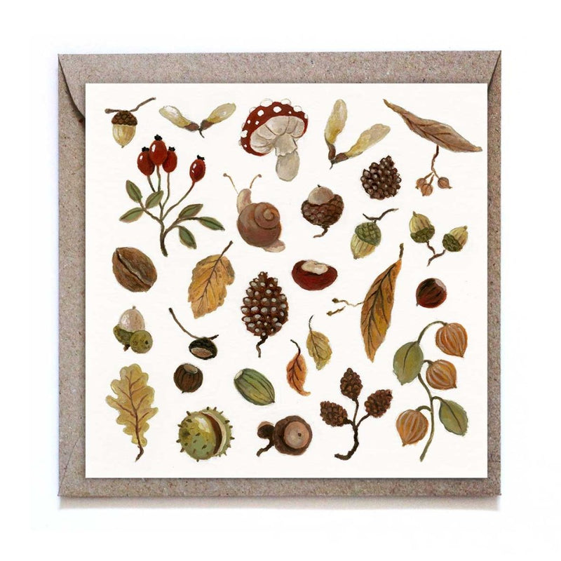 Greeting Card: Studiosatsch, Autumn Foraging - Tales for Tadpoles
