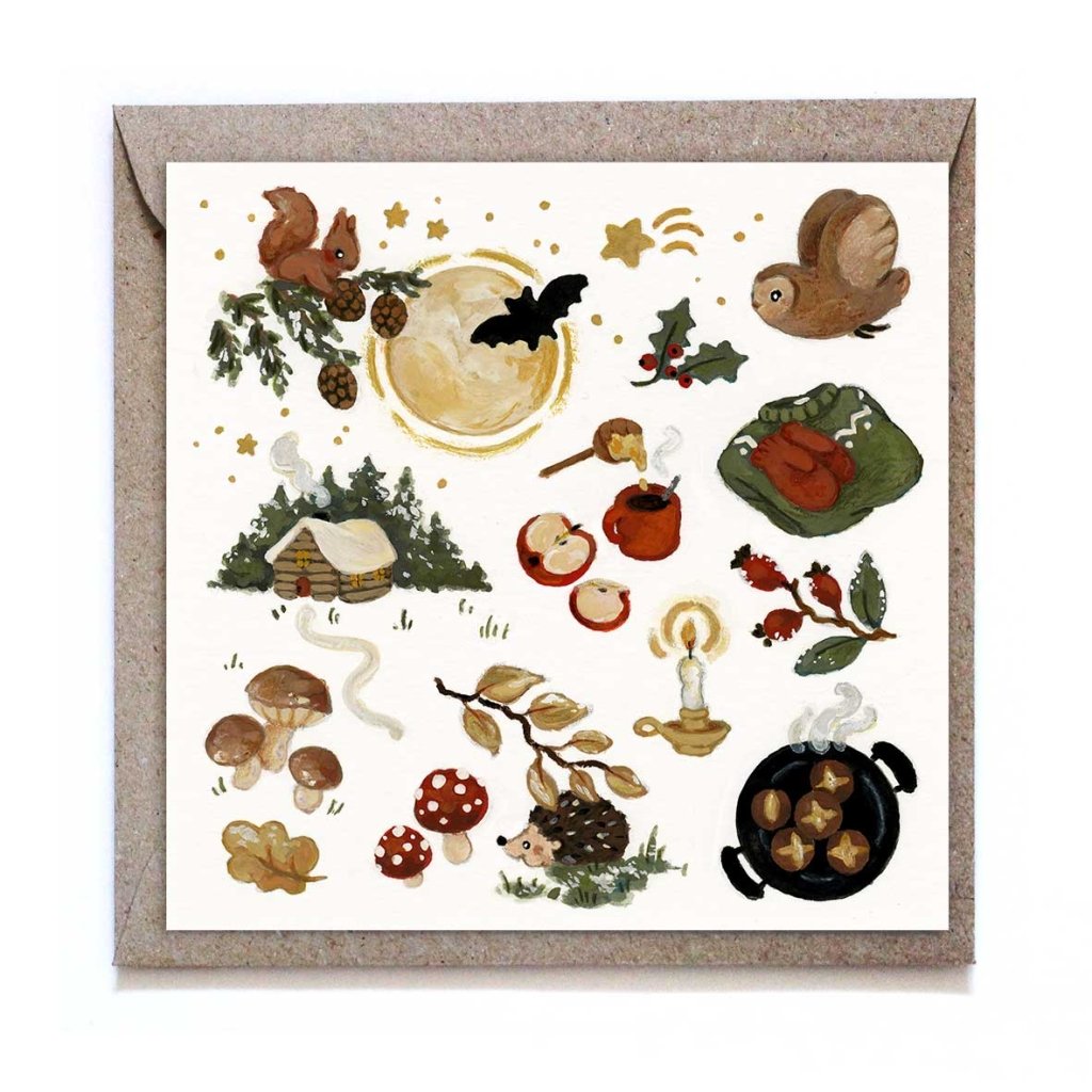Greeting Card: Studiosatsch, Home in the Woods - Tales for Tadpoles