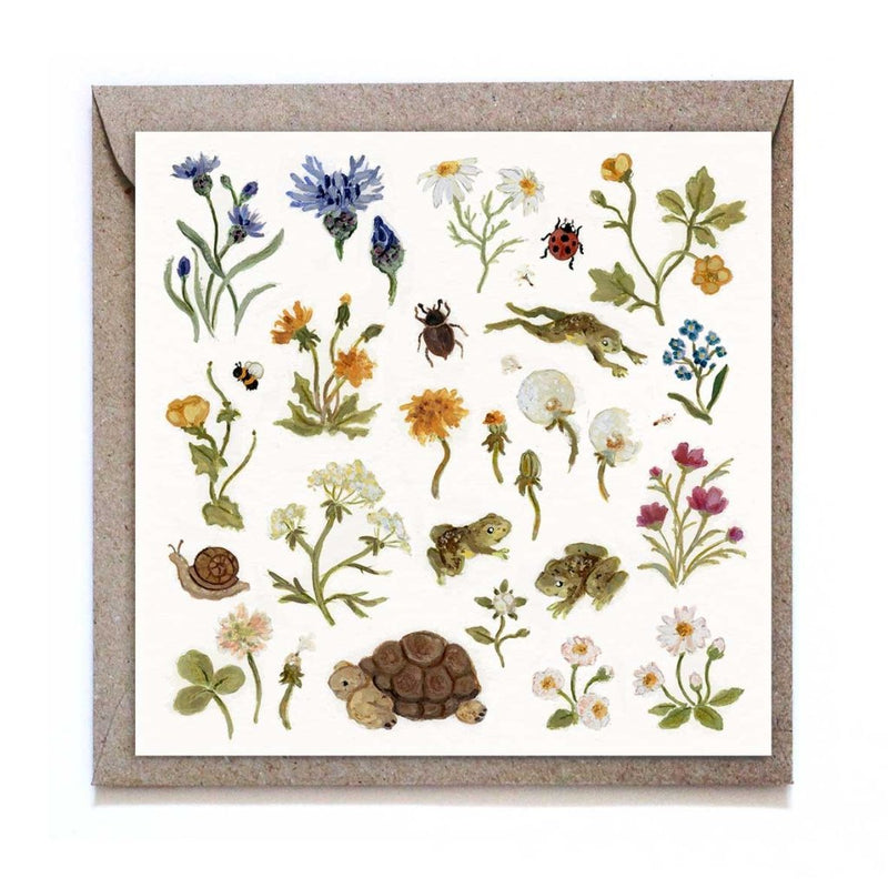Greeting Card: Studiosatsch, Wildflower Meadow - Tales for Tadpoles