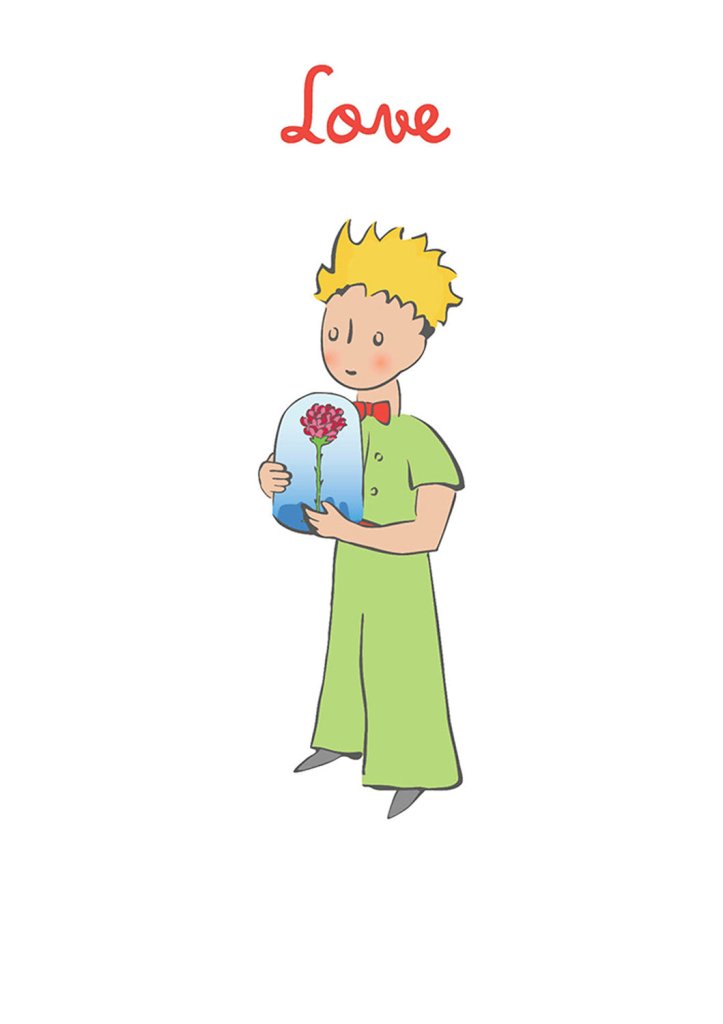 Greeting Card: The Little Prince - Love - Tales for Tadpoles