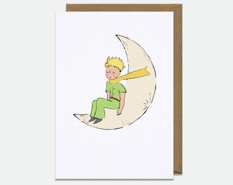 Greeting Card: The Little Prince - Moon - Tales for Tadpoles