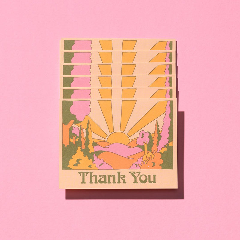 Greeting Cards: Boxed Set of Sunrise Thank You by Clay Hickson - Tales for Tadpoles