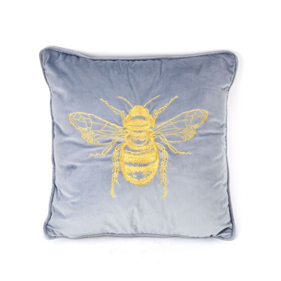 Cushion: Gold Embroidered Bee