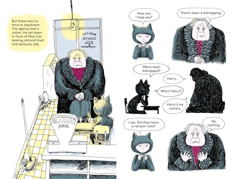 Jean - Luc Fromental: Miss Cat: The Case of the Curious Canary, illustrated by Joelle Jolivet - Tales for Tadpoles