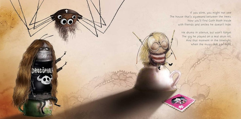Kai Lüftner: Goth Moth, illustrated by Wiebke Rauers - Tales for Tadpoles