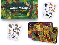 Laurence King: A Spot and Match Game - Who's Hiding in the Jungle? illustrated by Caroline Selmes - Tales for Tadpoles