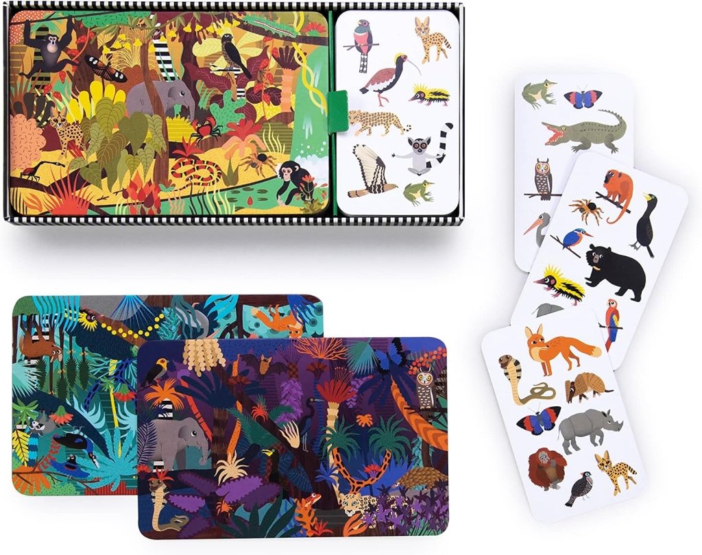 Laurence King: A Spot and Match Game - Who's Hiding in the Jungle? illustrated by Caroline Selmes - Tales for Tadpoles