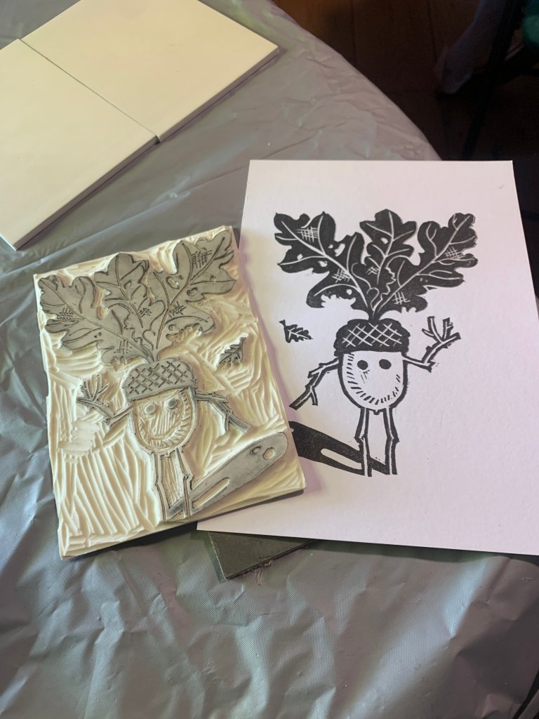 Lino Printing Workshop with Monika Mitkute: 30th May 5pm (2 hours) - Tales for Tadpoles