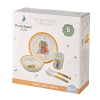 Melamine Eating Set: Peter Rabbit, Apricot - Tales for Tadpoles