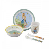 Melamine Eating Set: Peter Rabbit, Green - Tales for Tadpoles