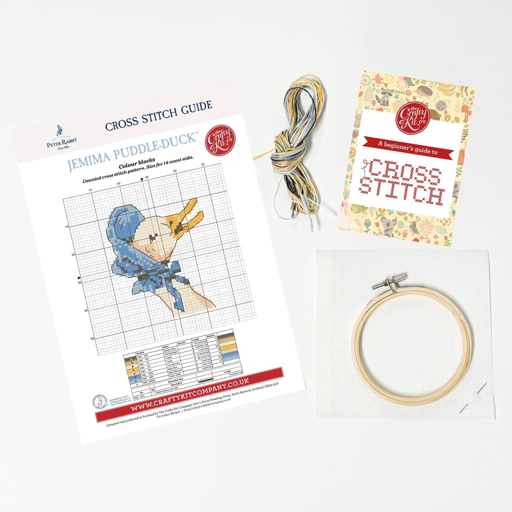 Mini Cross Stitch Kit: Jemima Puddleduck - Tales for Tadpoles