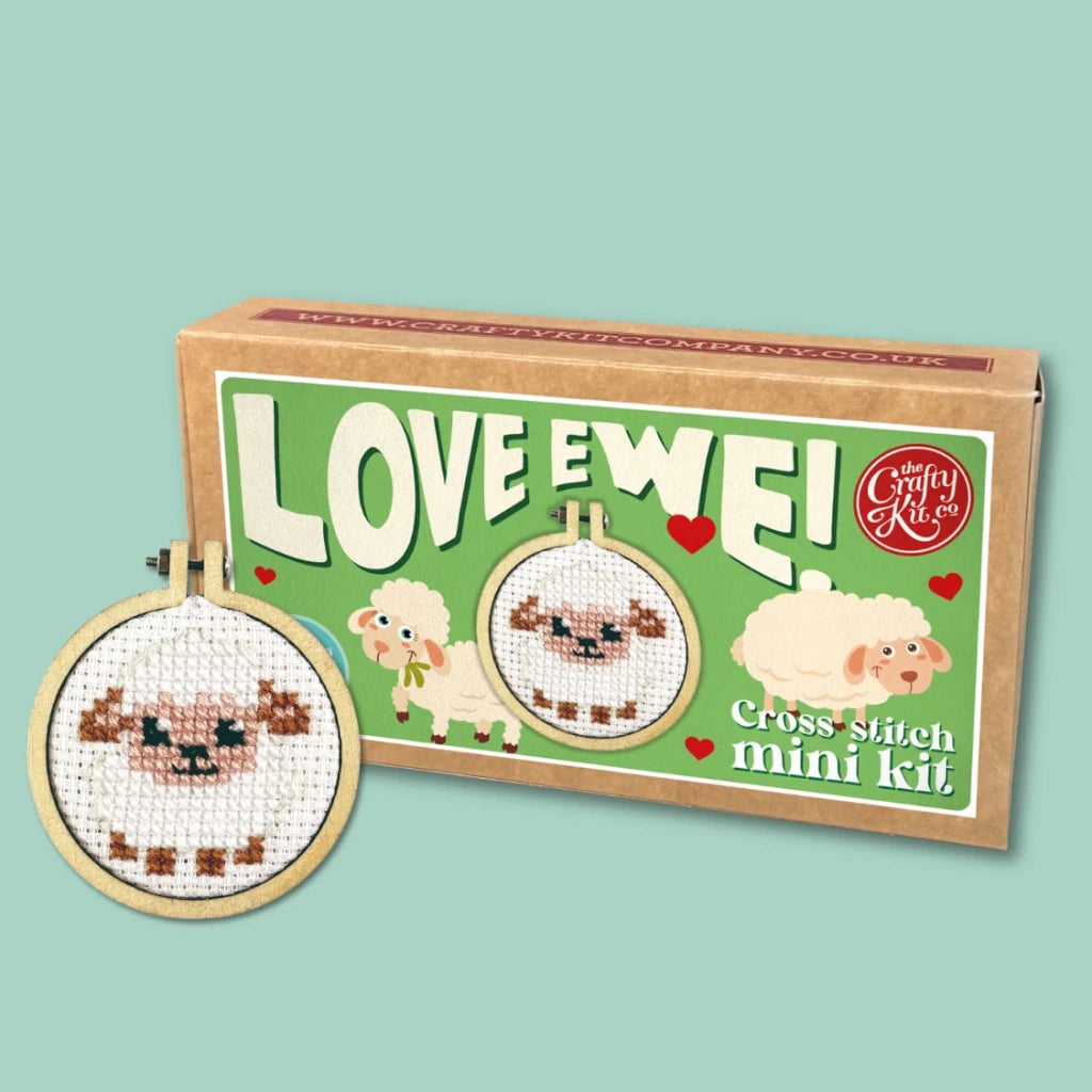 Mini Cross Stitch Kit: Love Ewe! - Tales for Tadpoles