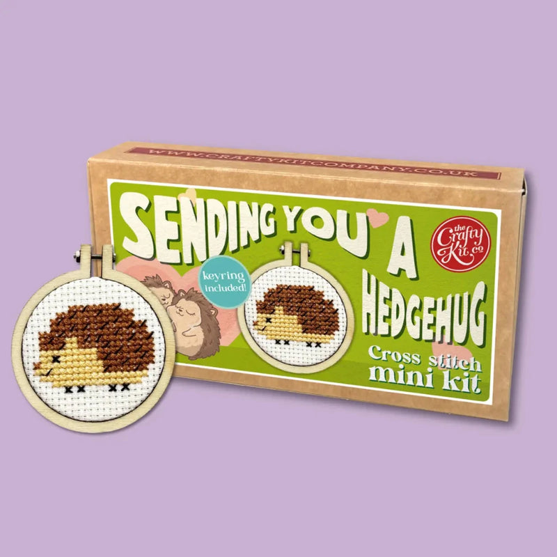 Mini Cross Stitch Kit: Sending You A Hedgehug - Tales for Tadpoles