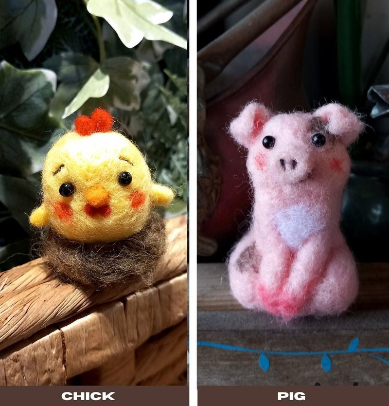 Needle Felting Workshop with Jenni Kilgallon: 14th November 5pm - 3D Chick in Nest OR Pig - Tales for Tadpoles