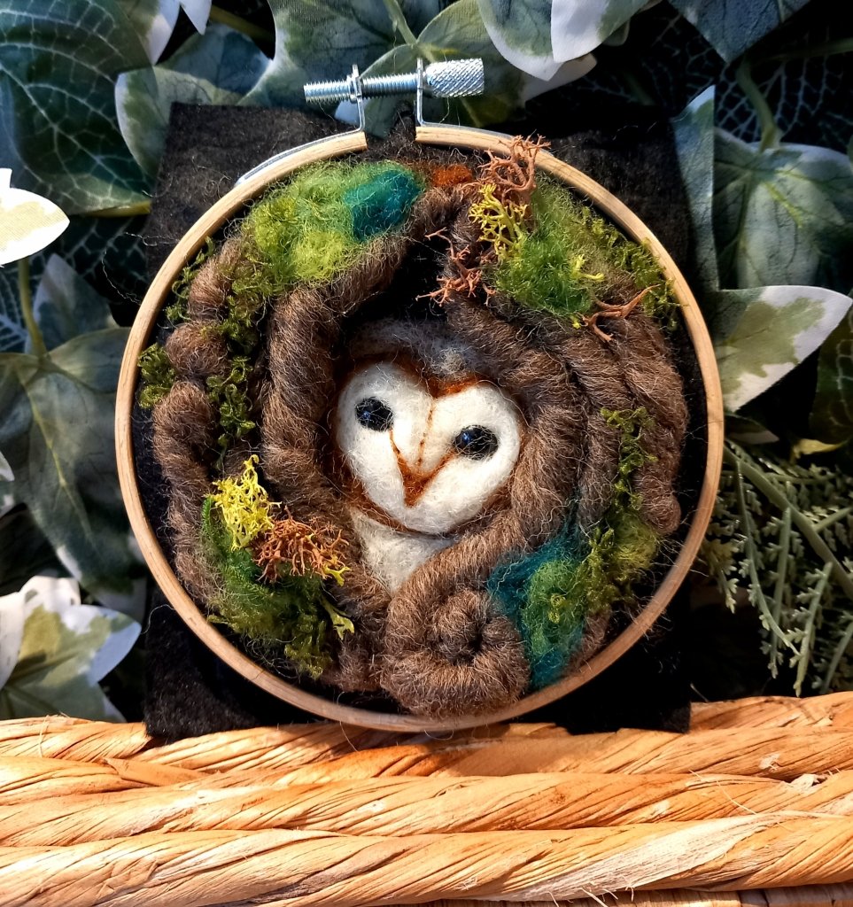 Needle Felting Workshop with Jenni Kilgallon: 19th July 10.30am - Owl in Tree Nook - Tales for Tadpoles