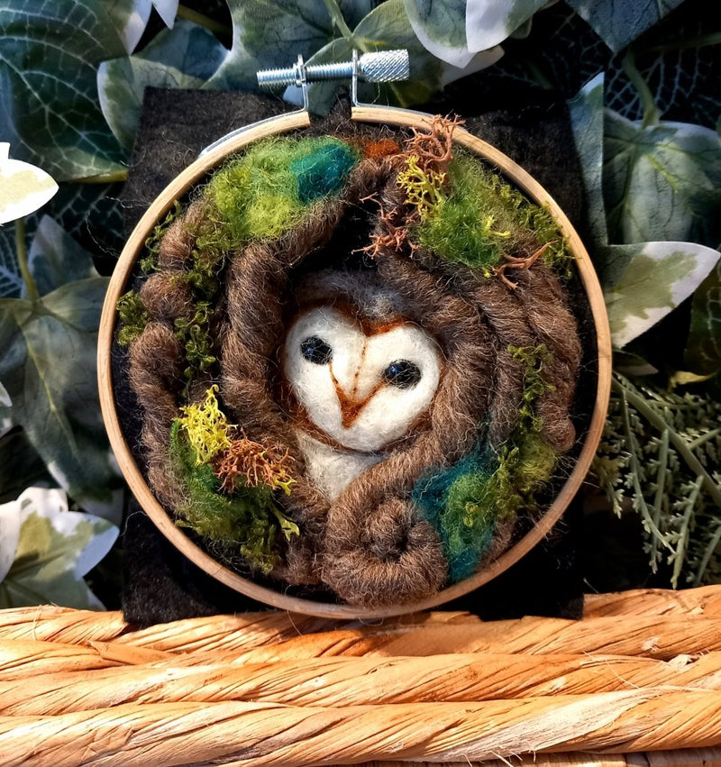Needle Felting Workshop with Jenni Kilgallon: 19th July 10.30am - Owl in Tree Nook - Tales for Tadpoles