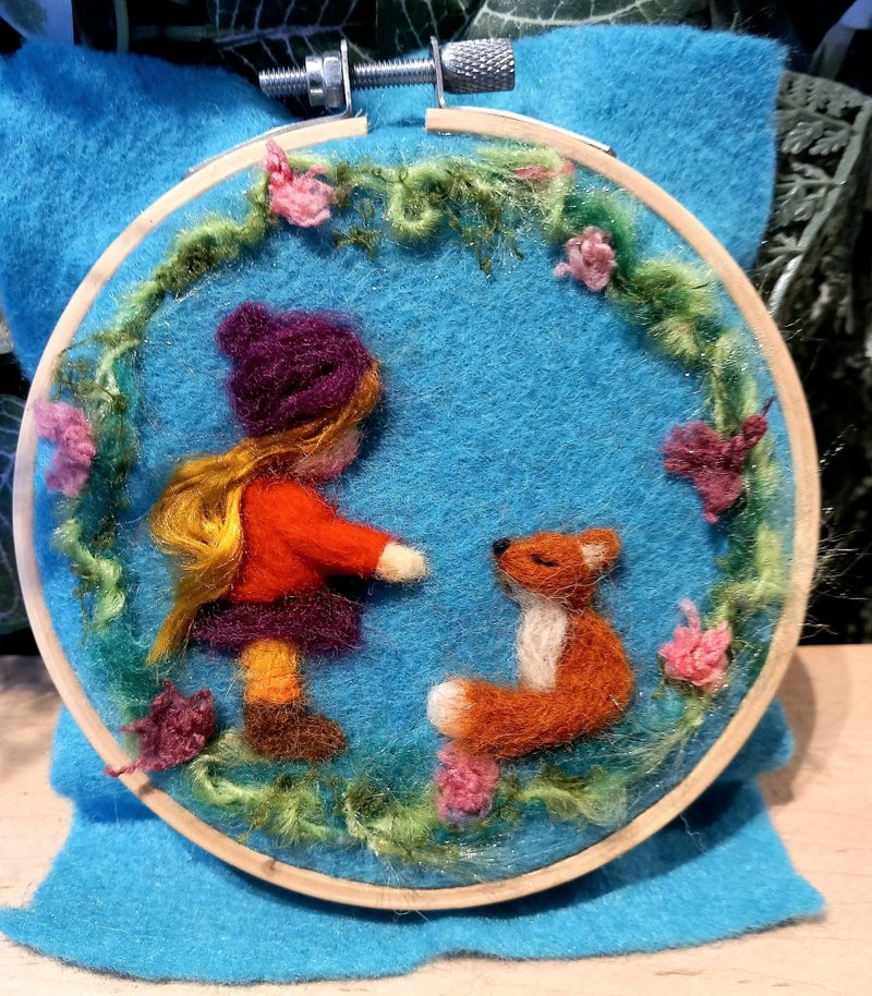 Needle Felting Workshop with Jenni Kilgallon: 25th Jan 10.30am - 2D Girl and Fox - Tales for Tadpoles