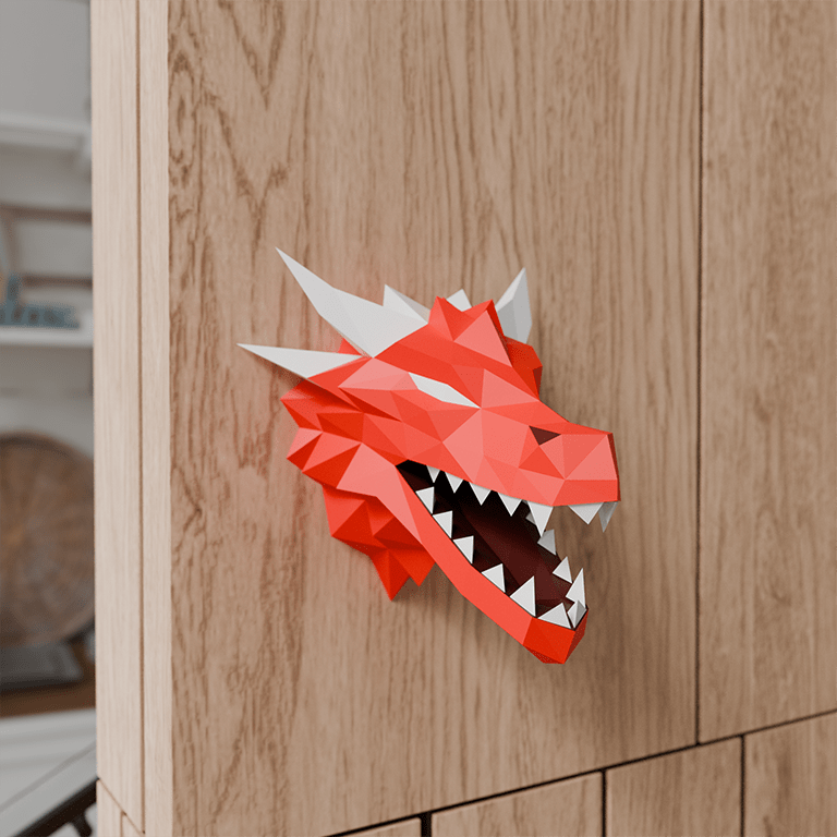 PaperCraft Origami: Dragon Head - Tales for Tadpoles