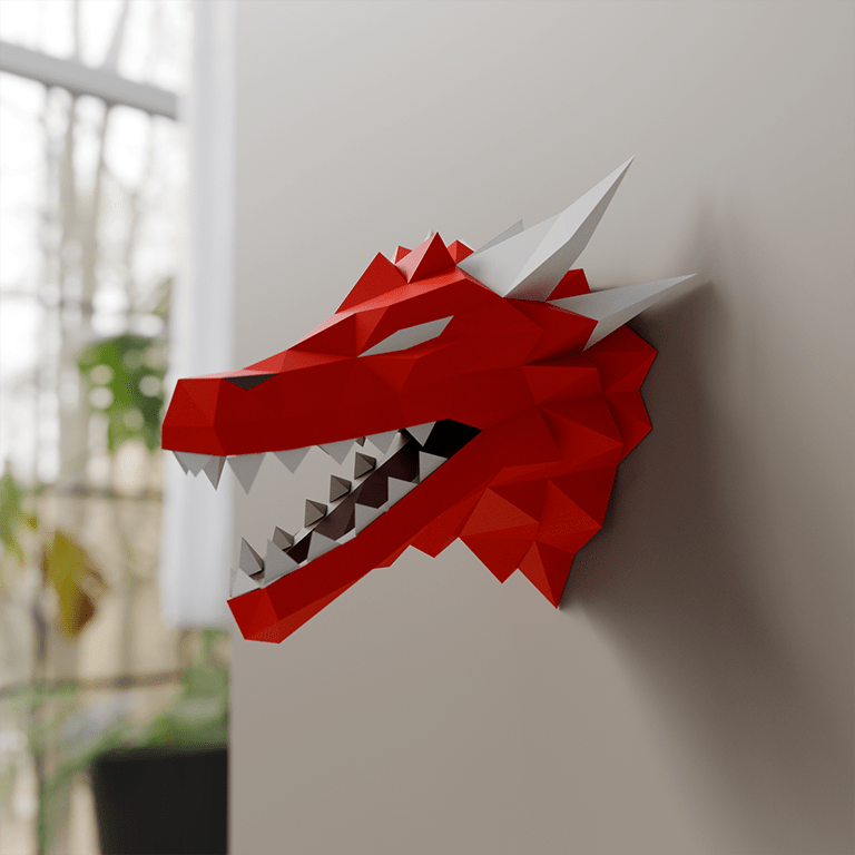 PaperCraft Origami: Dragon Head - Tales for Tadpoles