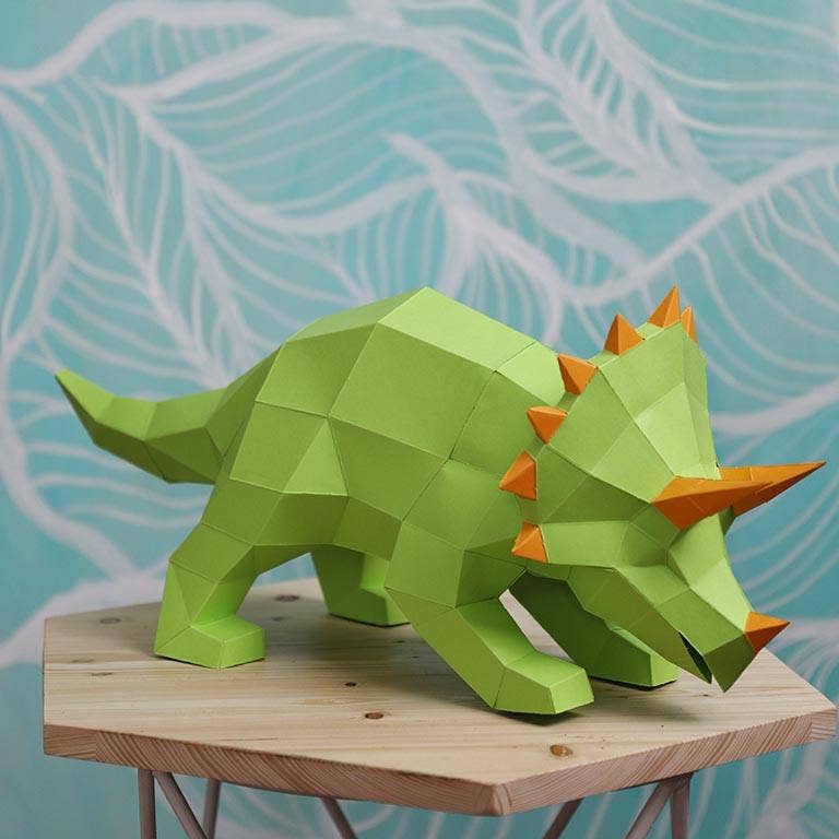 PaperCraft Origami: Triceratops 3D - Tales for Tadpoles