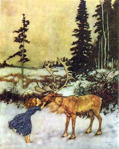 Print: Edmund Dulac - from The Snow Queen - Tales for Tadpoles