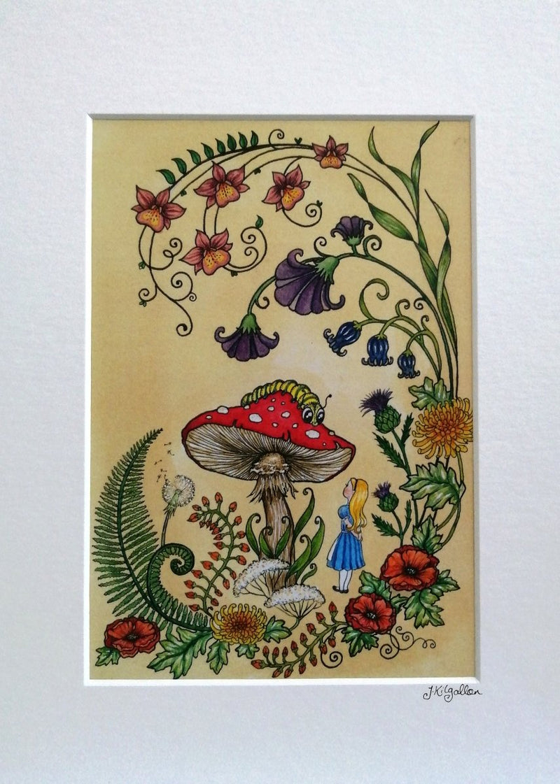 Print: Jenni Kilgallon - Alice in the Flower Garden - Tales for Tadpoles