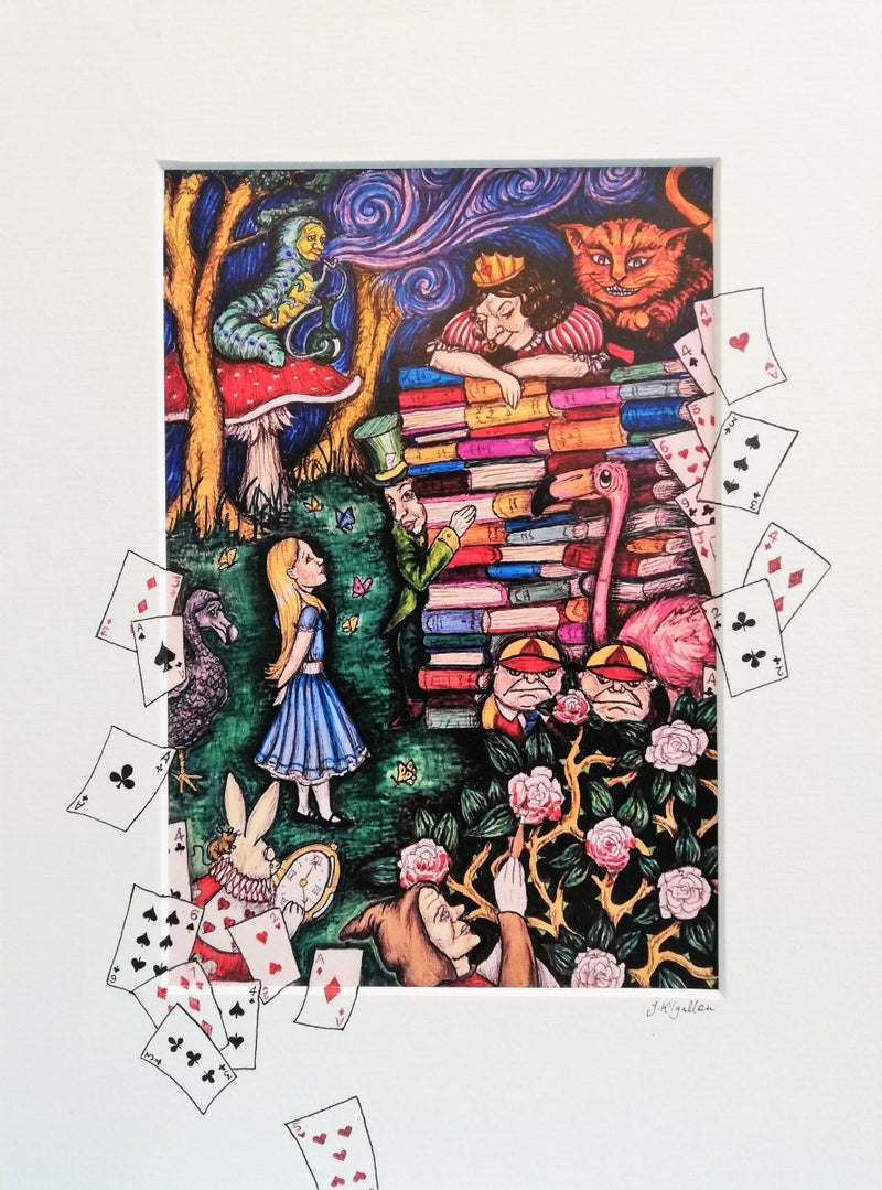 Print: Jenni Kilgallon - Alice in Wonderland, the Queen's Trial (Colour) - Tales for Tadpoles