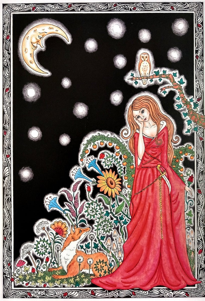 Print: Jenni Kilgallon - By the Light of the Mystic Moon (A4 unmounted) - Tales for Tadpoles