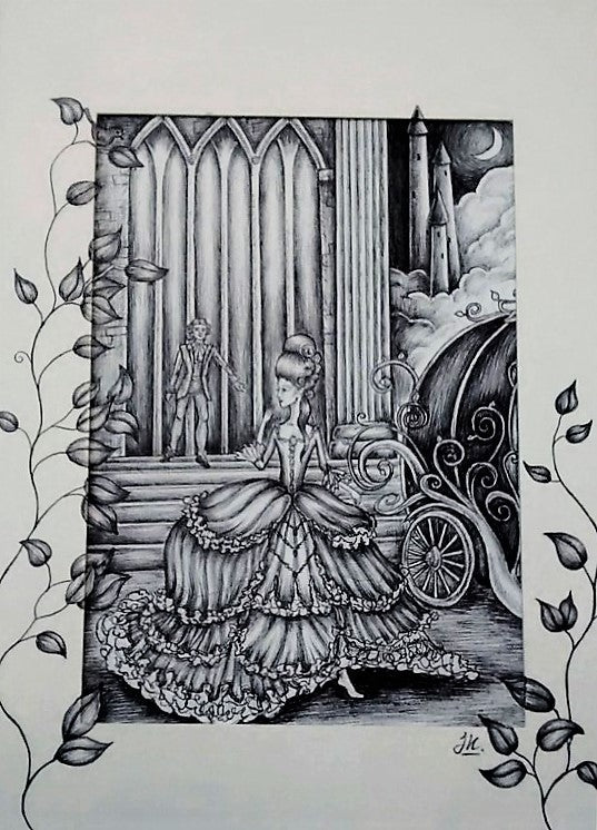 Print: Jenni Kilgallon - Cinderella Leaving the Ball - Tales for Tadpoles