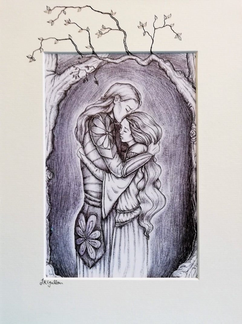 Print: Jenni Kilgallon - Farewell Embrace - Tales for Tadpoles