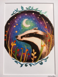 Print: Jenni Kilgallon - Felted Badger - Tales for Tadpoles