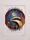 Print: Jenni Kilgallon - Felted Badger - Tales for Tadpoles