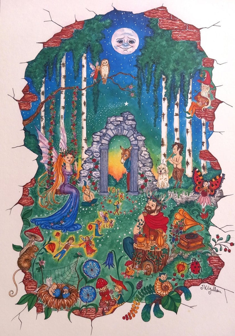 Print: Jenni Kilgallon - Midsummer Night's Dream (Mounted) - Tales for Tadpoles