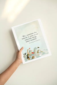 Print: Lauren O'Hara - Alice in Wonderland “Six Impossible Things Before Breakfast” - Tales for Tadpoles