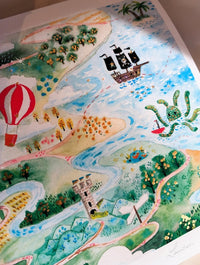 Print: Lauren O'Hara - Fairytale Map - Tales for Tadpoles