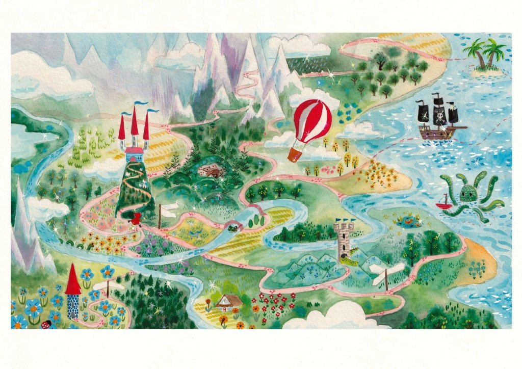 Print: Lauren O'Hara - Fairytale Map - Tales for Tadpoles