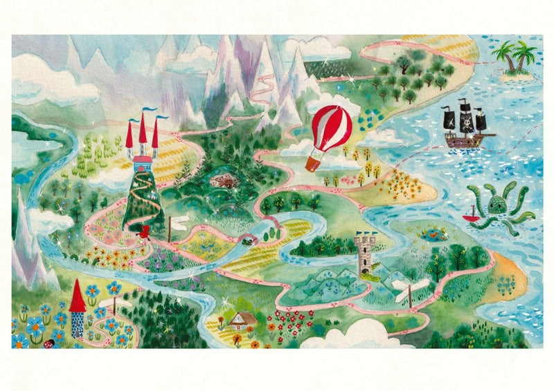 Print: Lauren O'Hara - Fairytale Map - Tales for Tadpoles