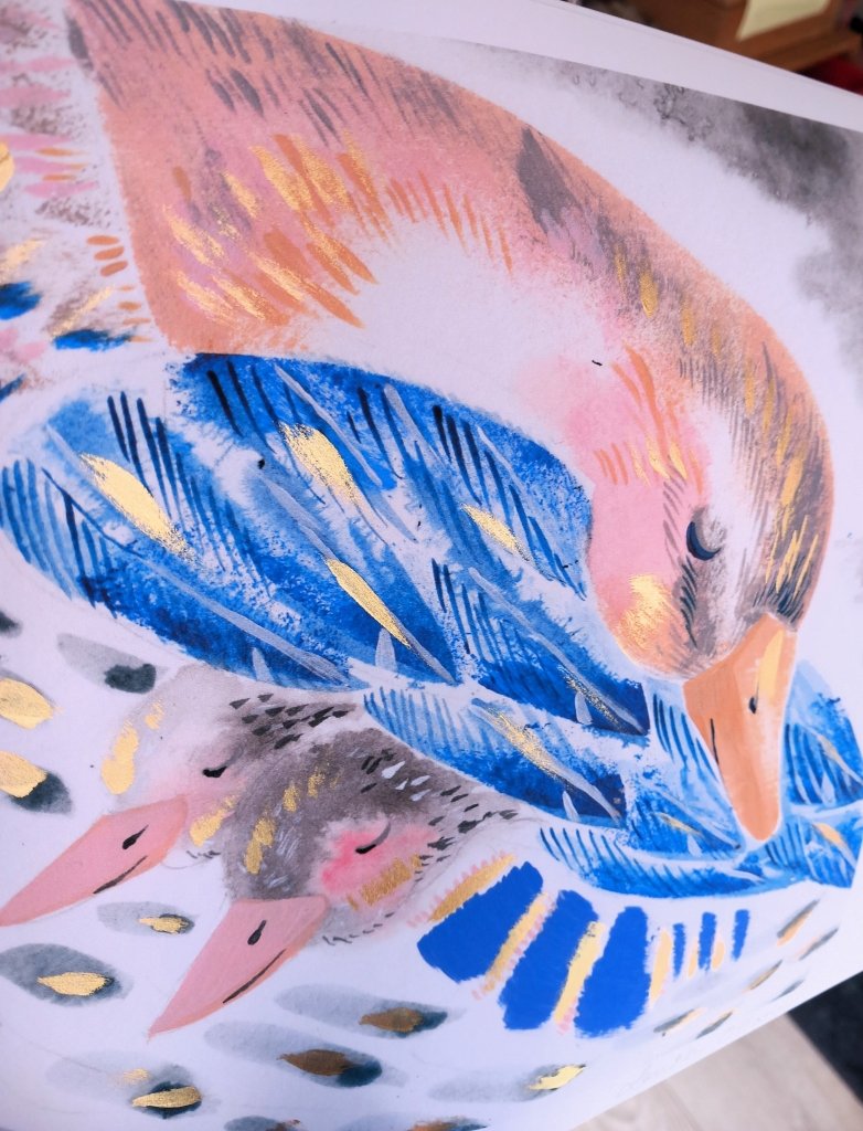Print: Lauren O'Hara - Mama and Baby Ducks - Tales for Tadpoles