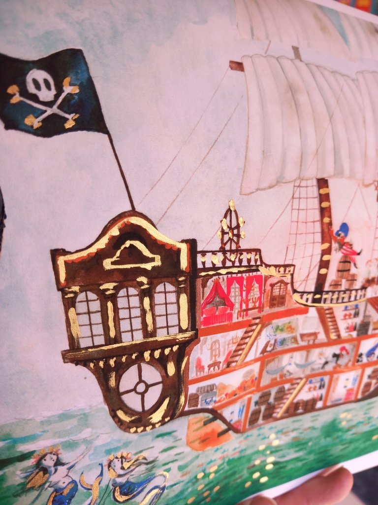 Print: Lauren O'Hara - Peter Pan ‘The Jolly Roger’ - Tales for Tadpoles