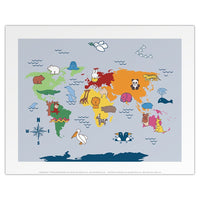 Print: Miffy, Map with Animals - Tales for Tadpoles