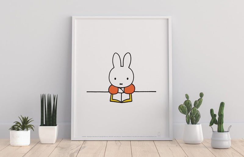 Print: Miffy, Reading a Book - Tales for Tadpoles