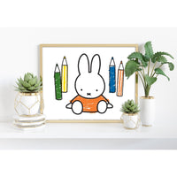 Print: Miffy with Colouring Pencils - Tales for Tadpoles