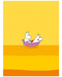 Print: Moomins - Moomintroll and Snorkmaiden on a boat - Tales for Tadpoles